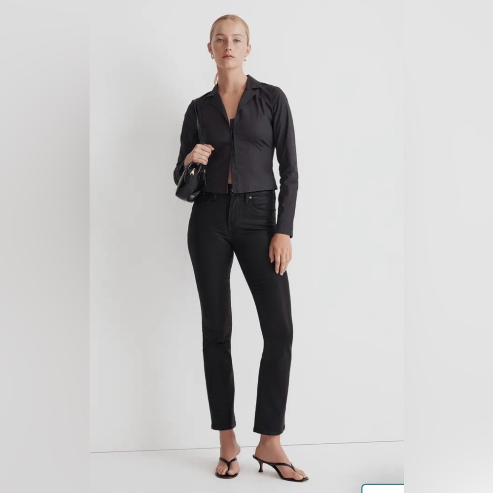 Madewell midrise kick out coated jeans